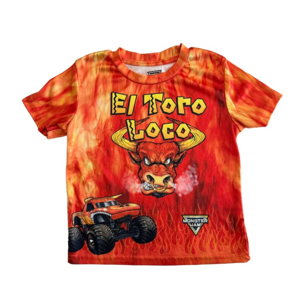 Monster Jam EL TORO LOCO Toddler Boy T-shirts | Size 4T